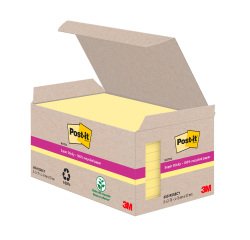 Foglietti riciclati Giallo Canary con adesivo Super Sticky in confezione da 8