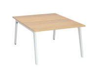 2 offices Eden Arche light oak + trunking L 120 cm