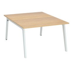 2 offices Eden Arche light oak + trunking L 120 cm