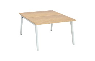 2 offices Eden Arche light oak + trunking L 120 cm