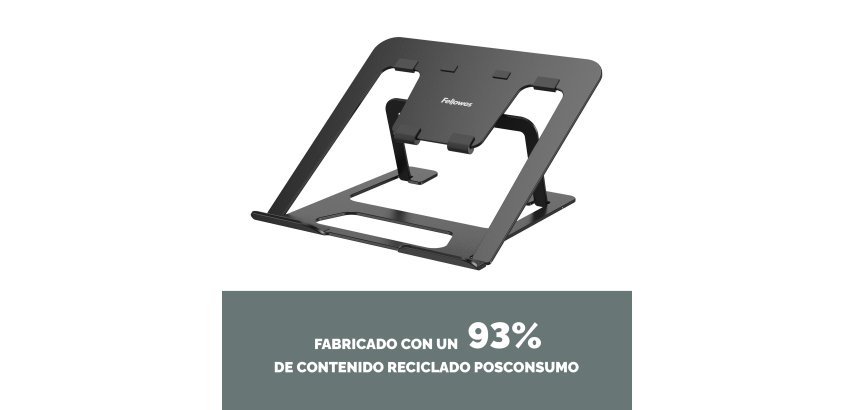 Soporte para portátil Alumia™ plegable Fellowes 93% reciclado