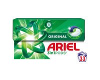 Detergente ropa Ariel 3en1 Pods Active - caja de 33