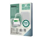 Portadas de encuadernación PET 100% reciclado Fellowes acabado cristal A4 150 micras paquete de 100