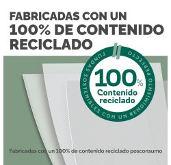 Portadas de encuadernación PET 100% reciclado Fellowes acabado cristal A4 180 micras paquete de 100