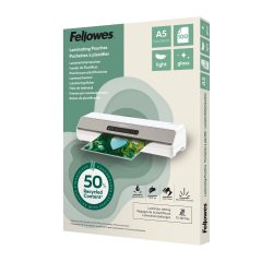 Paquete de 100 fundas de plastificar A5 brillo Fellowes 50% recicladas