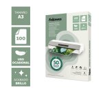 Paquete de 100 fundas de plastificar A3 brillo Fellowes 50% recicladas