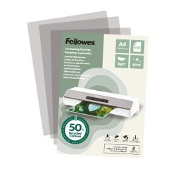 Paquete de 100 fundas de plastificar A4 brillo Fellowes 50% recicladas