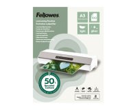Paquete de 100 fundas de plastificar A3 brillo Fellowes 50% recicladas
