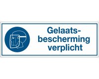 Hard obligation board "gelaatsbescherming verplicht" (POMPNLR34 9)