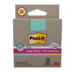 Cubo 4 colori riciclato con adesivo Super Sticky