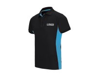 Short-sleeve two-tone Velilla promotional polo shirt - embroidered branding
