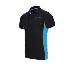 Polo bicolore manches courtes publicitaire Velilla - marquage broderie
