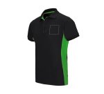 Polo bicolore manches courtes publicitaire Velilla - marquage broderie