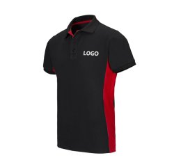 Short-sleeve two-tone Velilla promotional polo shirt - embroidered branding