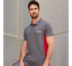 Polo bicolore manches courtes publicitaire Velilla - marquage broderie