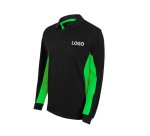 Polo bicolore manches longues publicitaire Velilla - marquage broderie