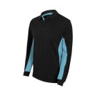 Velilla two-tone long sleeve polo shirt - embroidered branding
