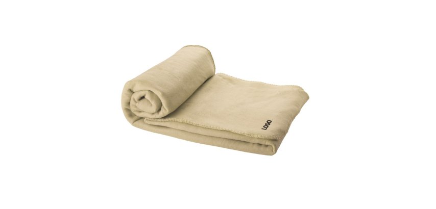 Promotional fleece throw - embroidery marking