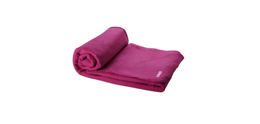 Plaid polaire publicitaire - marquage broderie