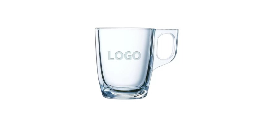 Tasse en verre publicitaire 90 ml - marquage gravure laser