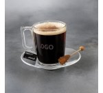 Tasse en verre publicitaire 90 ml - marquage gravure laser