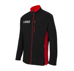 Fleecejas voor volwassenen met twee kleuren Velilla promotieartikel – geborduurde opdruk