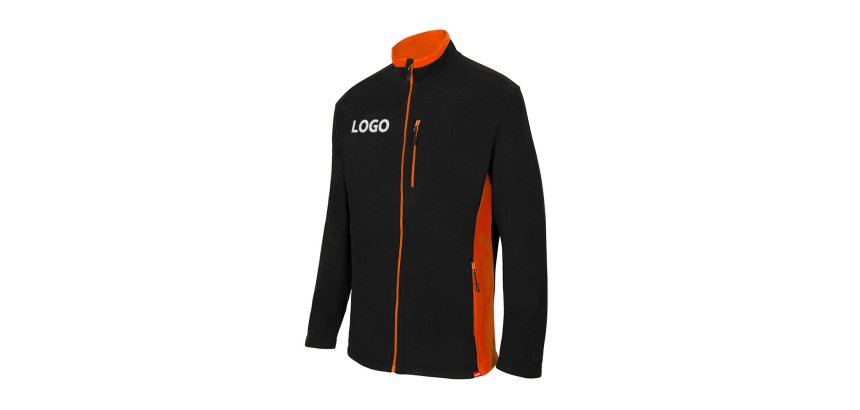 Jacke mit zweifarbiger Fleece-Werbung Velilla - Stickerei-Markierung