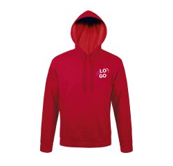 Sweatshirt with hood unisex promotional Sol's - multicolor marking