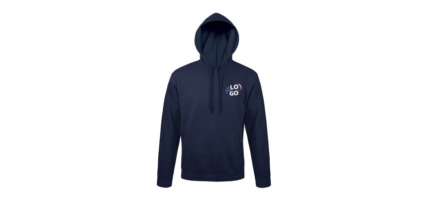 Sweat-shirt avec capuche mixte publicitaire Sol’s - marquage multicolore