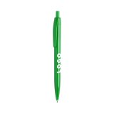 Stylo bille rétractable uni publicitaire vert - marquage 1 couleur
