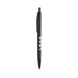 Stylo bille rétractable uni publicitaire noir - marquage 1 couleur