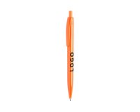 Balpen inklikbaar effen oranje promotieartikel  - 1-kleurendruk