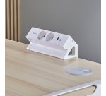 Power Desk 2 Fellows multipresa da scrivania bianco