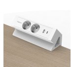 Power Desk 2 Fellows multipresa da scrivania bianco