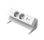 Power Desk 2 Fellows multipresa da scrivania bianco