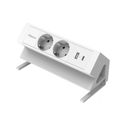 Power Desk 2 Fellows multipresa da scrivania bianco
