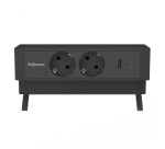 Power Desk 2 Fellows multipresa da scrivania nera