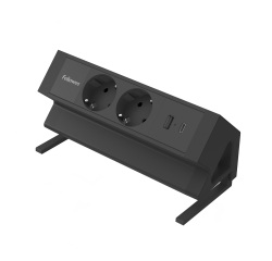 Power Desk 2 Fellows multipresa da scrivania nera