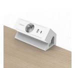 Power Desk Fellows multipresa da scrivania bianco