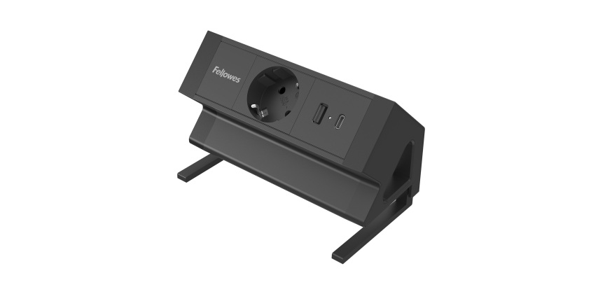 Power Desk Fellowes multipresa da scrivania nera