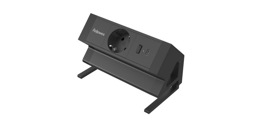 Power Desk Fellows multipresa da scrivania nera