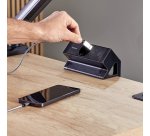 Power Desk Fellows multipresa da scrivania nera