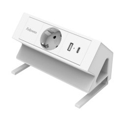 Power Desk Fellows multipresa da scrivania bianco