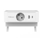 Power Desk Fellows multipresa da scrivania bianco
