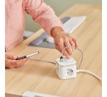 Fellowes Power Cube multipresa type f bianco