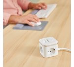 Fellowes Power Cube multipresa type f bianco