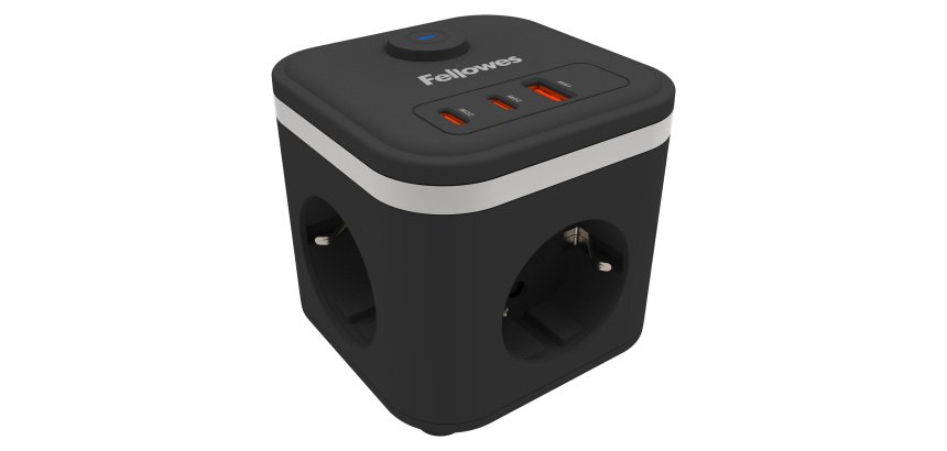 Fellowes Power Cube multipresa type f nero