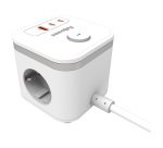 Fellowes Power Cube multipresa type f bianco