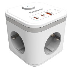 Fellowes Power Cube multipresa type f bianco