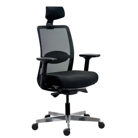 Silla de oficina Ergo Moov' Premium - patas aluminio